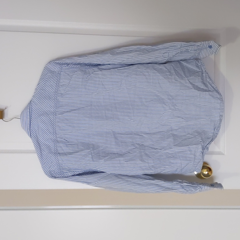 3/$45 American Rag long sleeve blue and white stripe shirt - Picture 5 of 6